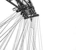 Bergbau-Maschinen vom Tagebau-Museum Ferropolis in schwarz weisser Umsetzung. Mining machines of surface mining museum Ferropolis in black white transfer.