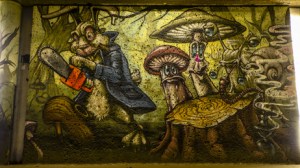 Graffity (Hase mit Kettensäge)