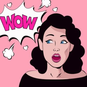 Retro portrait of a woman. comics