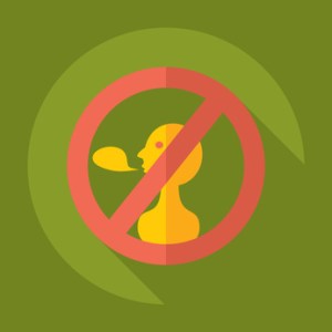 Flat modern design with shadow Icon  symbol ban talk