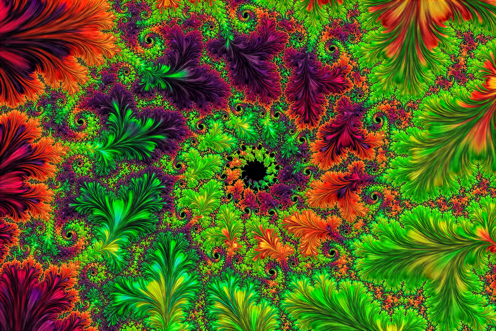 Ornate fractal background - abstract digitally generated image